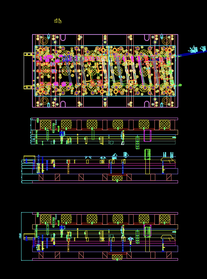 笔记本转轴连续冲压模模具设计图